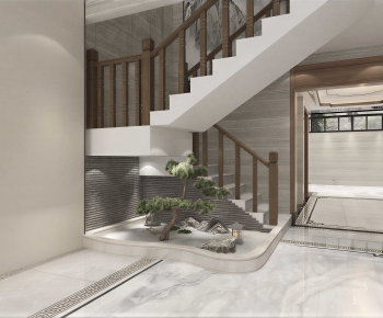 New Chinese Style Stairwell-ID:472732079