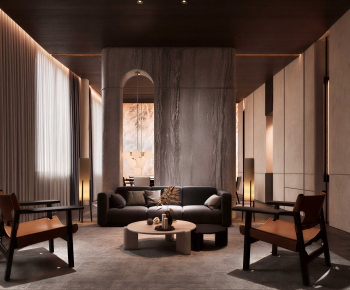 Wabi-sabi Style A Living Room-ID:802529102