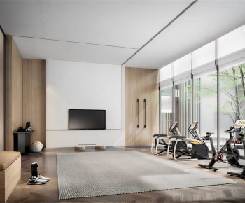 Modern Home Fitness Room-ID:131767999