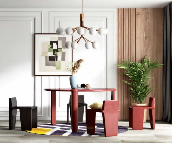 Modern Dining Table And Chairs-ID:221829445