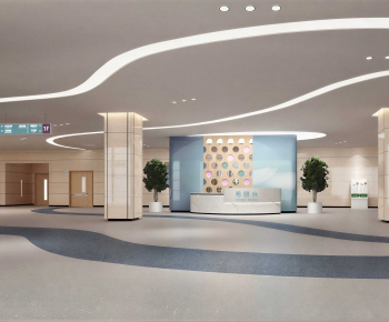 Modern Hospital Hall-ID:932626966