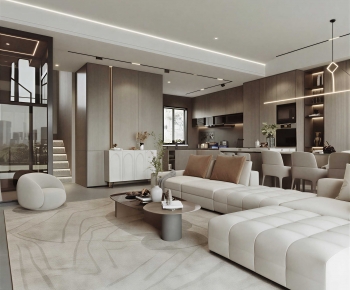 Modern A Living Room-ID:512064935