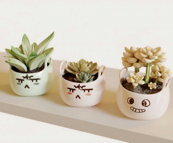 Modern Potted Green Plant-ID:146501061