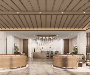 New Chinese Style Lobby Hall-ID:222424983
