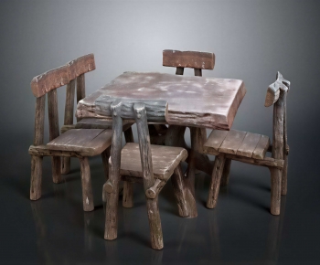 Chinese Style Dining Table And Chairs-ID:256059892