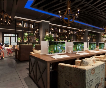 Industrial Style Internet Cafe-ID:931497106