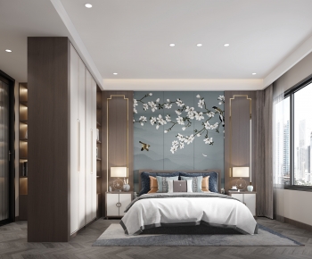 New Chinese Style Bedroom-ID:598999028