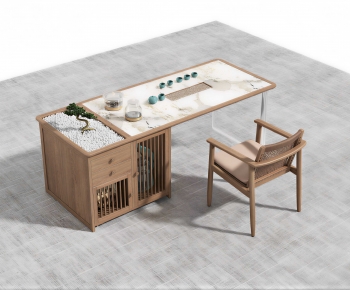 New Chinese Style Tea Tables And Chairs-ID:526582967