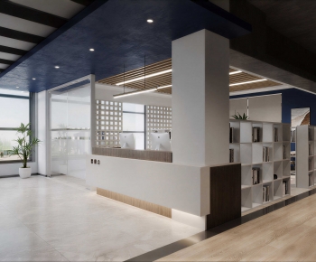 Modern Office Reception Desk-ID:155761006