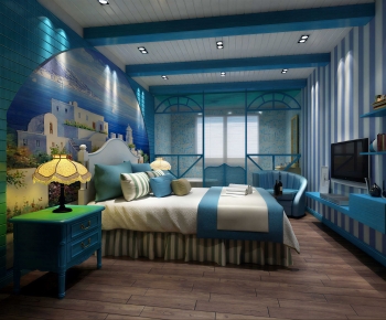 Mediterranean Style Boy's Room And Son's Room-ID:204583883