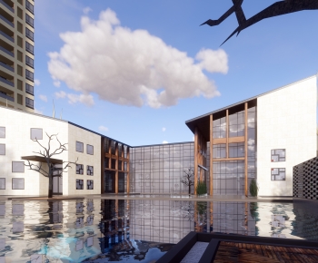 New Chinese Style Appearance Of Commercial Building-ID:123672968