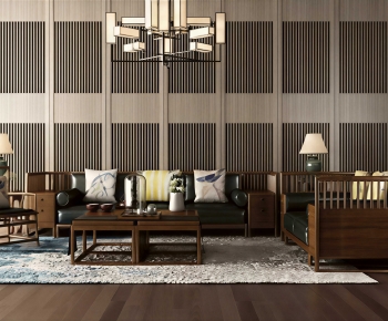 New Chinese Style Sofa Combination-ID:864240883