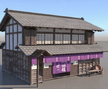 Japanese Style Appearance Of Commercial Building-ID:329798941