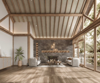 Wabi-sabi Style A Living Room-ID:560275082