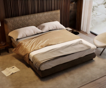 Modern Double Bed-ID:172981025