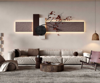 Wabi-sabi Style A Living Room-ID:710365066