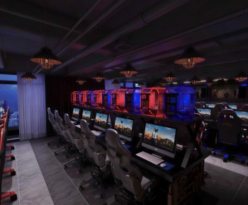 Industrial Style Internet Cafe-ID:542419916