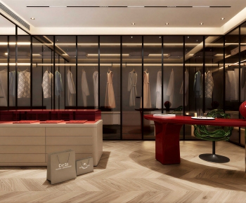 Modern Clothes Storage Area-ID:229239948