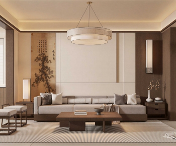 New Chinese Style A Living Room-ID:948270087