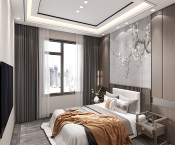 New Chinese Style Bedroom-ID:995531137