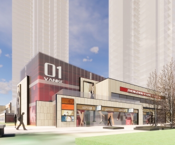 Modern Appearance Of Commercial Building-ID:580380096