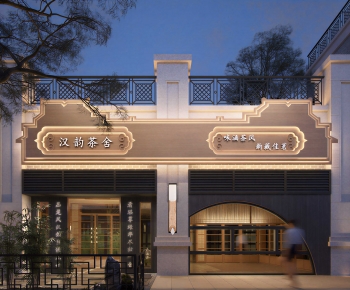 New Chinese Style Facade Element-ID:969456916