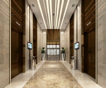 Modern Office Elevator Hall-ID:692131041