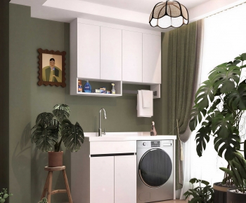 Modern Balcony Laundry Room-ID:766314985