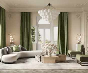 French Style A Living Room-ID:432423112