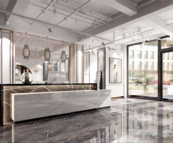 Modern Office Reception Desk-ID:680345066