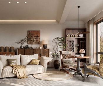 New Chinese Style A Living Room-ID:313439488