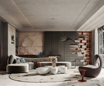 Wabi-sabi Style A Living Room-ID:208106992