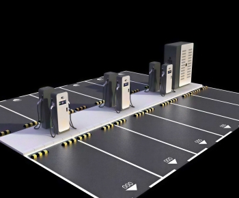 Modern Outdoor Parking Lot-ID:419749989