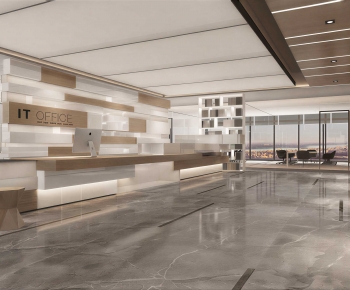 Modern Office Reception Desk-ID:729711161