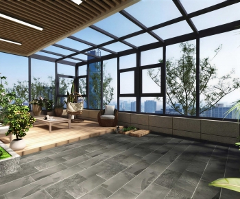 Modern Glass Sun Room-ID:522006991