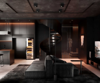 Modern A Living Room-ID:183470019