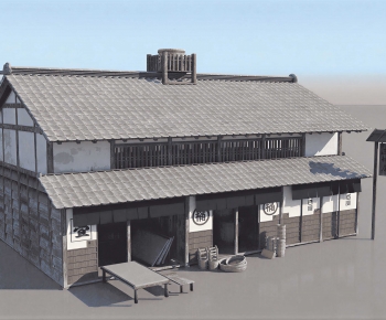 Japanese Style Appearance Of Commercial Building-ID:151669032