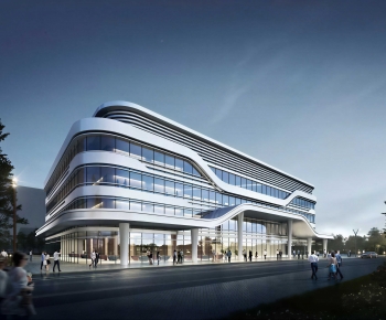 Modern Appearance Of Commercial Building-ID:740875963