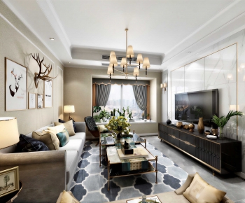Simple European Style A Living Room-ID:972012049