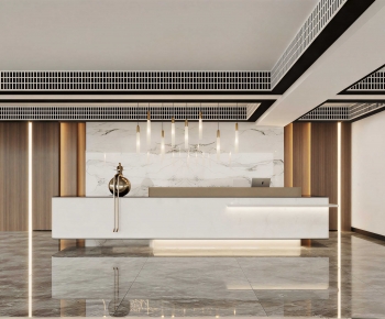 Modern Office Reception Desk-ID:491667033