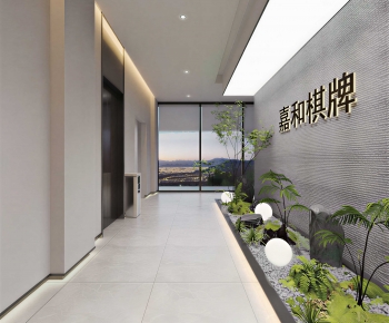 Modern Office Elevator Hall-ID:497097977