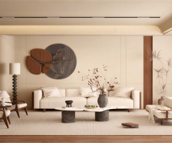New Chinese Style A Living Room-ID:166172987