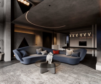 Modern A Living Room-ID:650618089