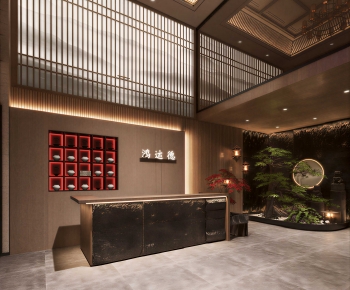 New Chinese Style Office Reception Desk-ID:138216976