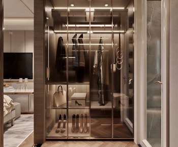 Modern Clothes Storage Area-ID:490286119