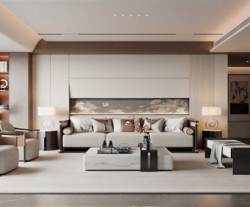 New Chinese Style A Living Room-ID:426009897