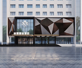 New Chinese Style Facade Element-ID:214277987