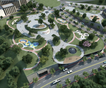 Modern Park Landscape-ID:665668016