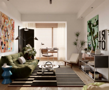 Modern A Living Room-ID:919069056