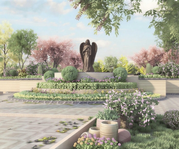 Modern Park Landscape-ID:444067008
